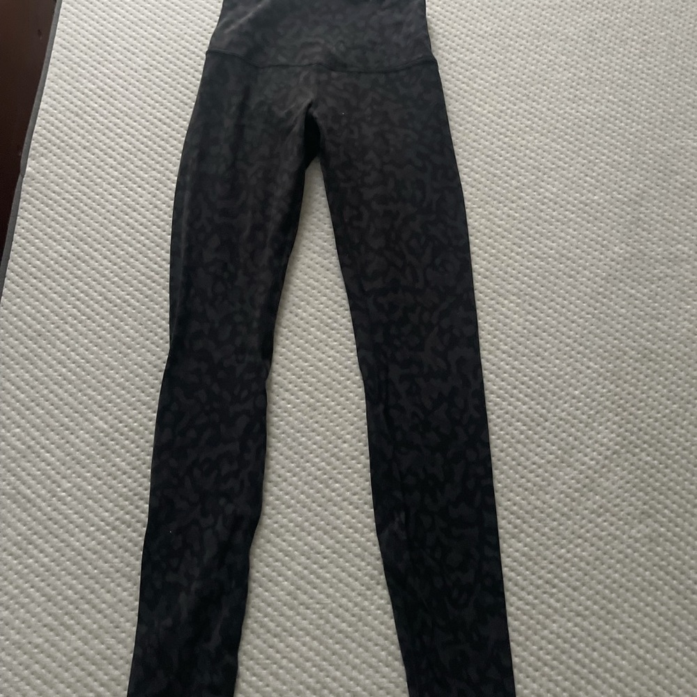 lululemon black cheetah align leggings